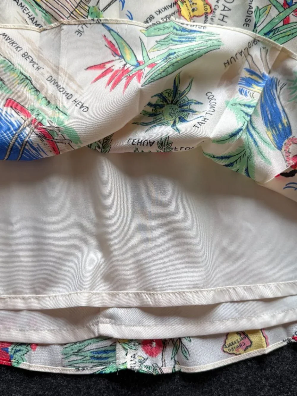 J.Crew Hawaiian Island Map Tropical Pleated Skirt Size 14